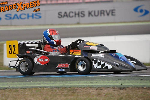 IJzersterk debuut Danny Bleek in de 250cc Superkarts; top van 236km/u op Hockenheim